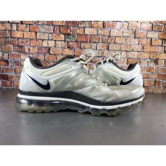 Nike Air Max 487982-100 Men’s Athletic Running Sneakers Sizz 11.5. White/Silver - Picture 6 of 9